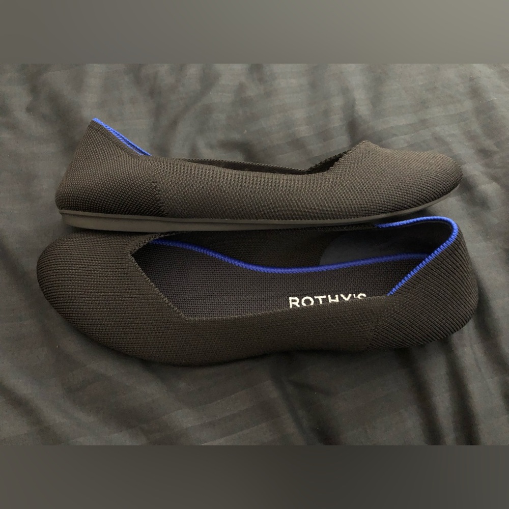 ROTHYS THE FLAT - 8.5 - Black - EUC